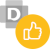 Plus Logo mit Daumen-hoch-Zeichen auf gelbem Kreis